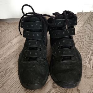 Nike Air Zoom Sharkley Triple Black Size 9.5 Rare 2008 Basketball Shoes